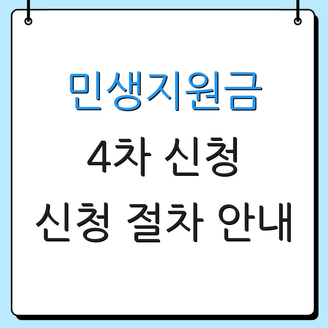 민생지원금 4차 신청 신청 절차 안내 | 지원 대상 확인 | 신청 마감일