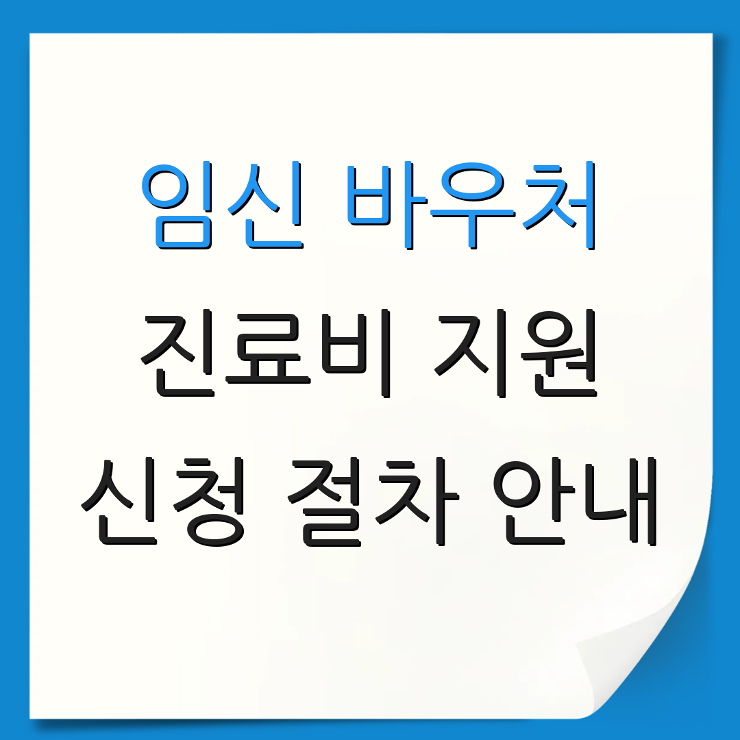 임신 바우처 진료비 지원 신청 절차 안내 | 주의사항 및 팁 | 추가 정보