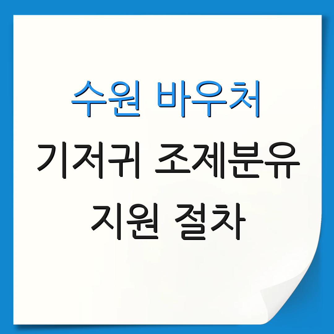 수원 바우처 기저귀 조제분유 지원 절차 | 혜택 안내 | 신청 방법