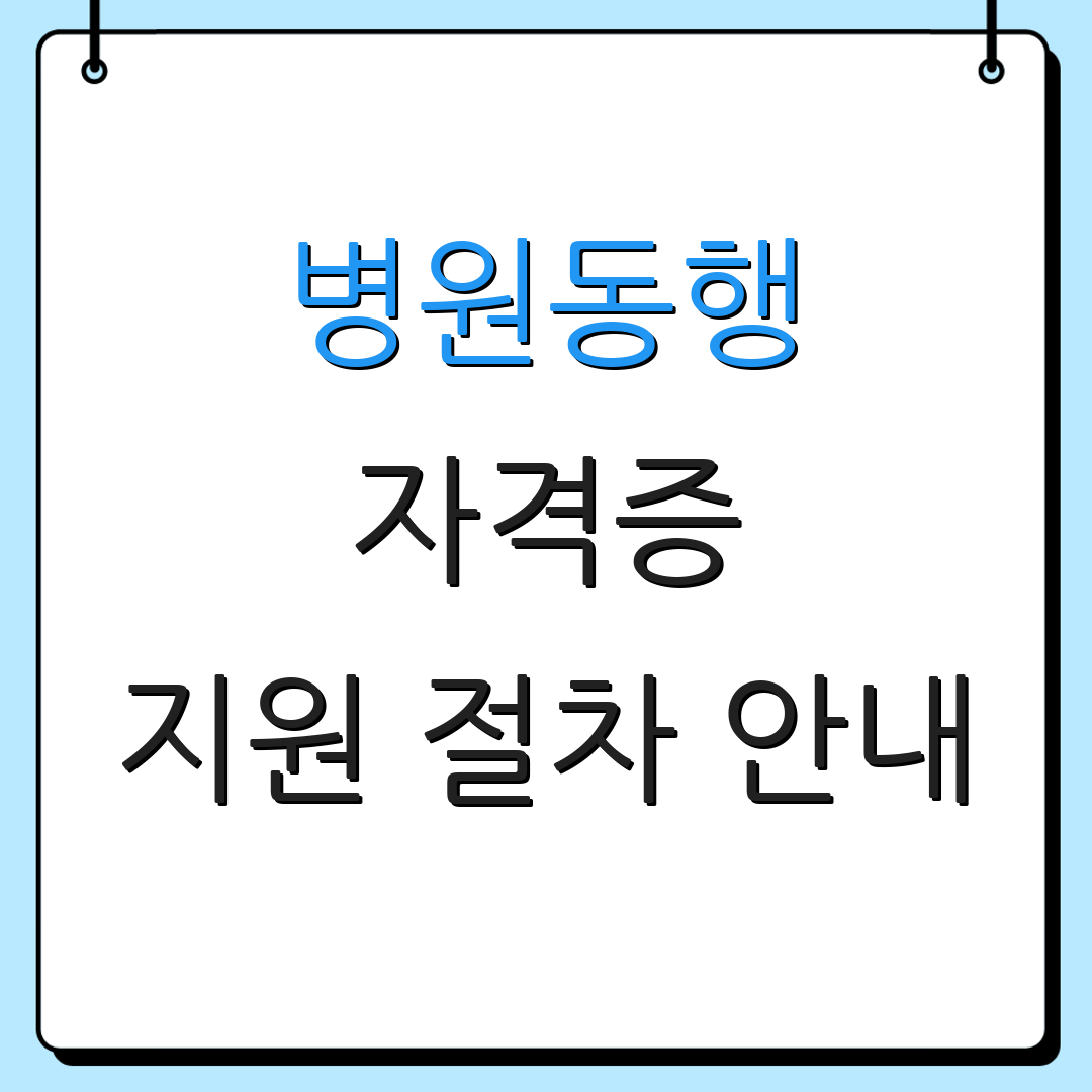 병원동행 자격증 지원 절차 안내 | 교육 과정 소개 | 관련 정보 제공